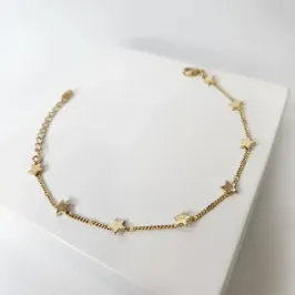 PULSEIRA OURO ESTRELAS CHAPADOS